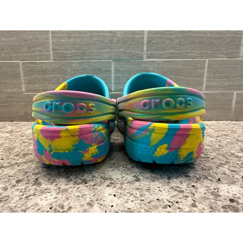 Crocs Toddler Classic Multi-Color Marbled Clog/Slip-On Casual Shoes Size C9